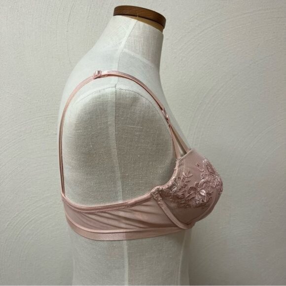 Smart & Sexy Lace Overlay Underwire Bra Light Pink Sz 38C - Picture 4 of 8